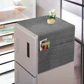 Quilted Punching Fridge Cover-Grey