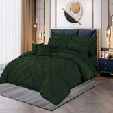 3 Pcs Pintuck Duvet Set - Green