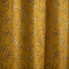 2 PCS PREMIUM QUALITY TEXTURE VELVET CURTAINS -Musted