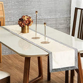 Velvet Table Runner Off White
