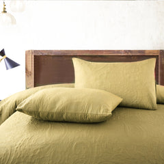 Spiral Vibes 3 Pcs Ultrasonic Bedspread - Mustard Skin