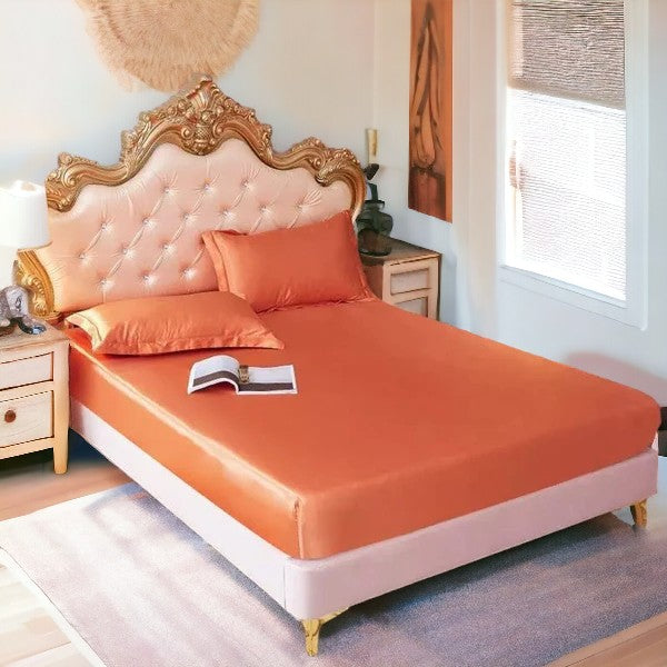 Elegant fitted sheet -   Orange