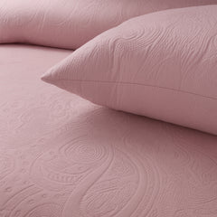Spiral Vibes 3 Pcs Ultrasonic Bedspread - Blush Pink