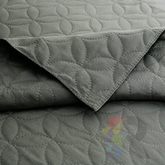 3 Pcs Ultrasonic Bedspread - Grey (002)