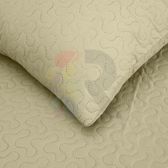 3 Pcs Ultrasonic Bedspread - Beige (004)