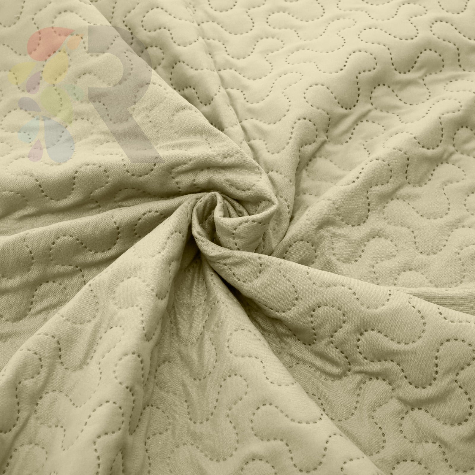 3 Pcs Ultrasonic Bedspread - Beige (004)