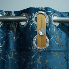 2 PCS PREMIUM QUALITY TEXTURE VELVET CURTAINS - Zink