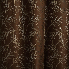 2 PCS PREMIUM QUALITY TEXTURE VELVET CURTAINS - Brown